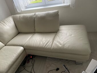Sedacia rohová,kožená súprava zn. Natuzzi - 3