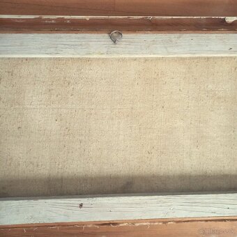 Malovany obraz na platne s drevenym ramom a pozlatenym pasom - 3