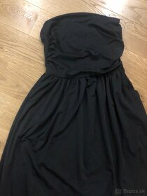 Čierne dlhé šaty S/M - 3