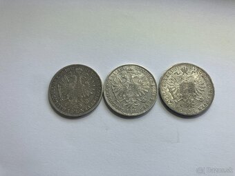 Rakúsko Uhorsko 1 zlatníky forint florint - strieborné mince - 3