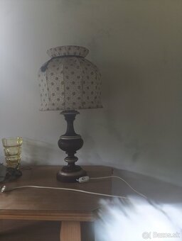 Starožitná lampa drevená velká - 3