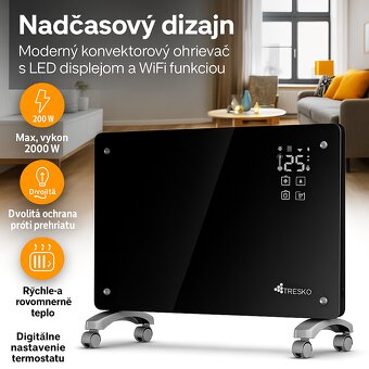 Elektrický ohrievač 2000W s WiFi a aplikáciou - 3