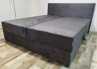 antracitova manzelska postel 180x200x52 cm - 3