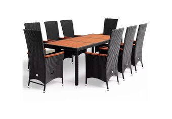 Záhradná ratanová zostava Berlin 1+8, 2 x polohovacie kreslo - 3