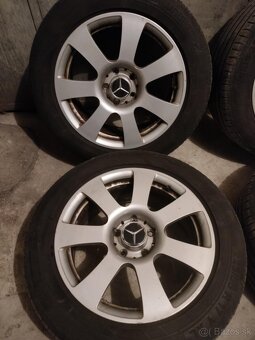 4ks alu disky orig. Mercedes 5x112 R17 pneu 225/55 R17 5mm - 3