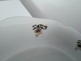Starý, porcelánový servírovací talíř salátová mísa - 3
