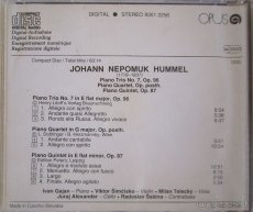 JOHANN NEPOMUK HUMMEL PIANO TRIO.. cd OPUS BA 1990 - 3