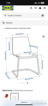 Kuchynské stoličky Ikea 4 ks - 3
