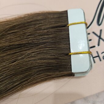 🖤 Tape-in predĺženie vlasov #4 – Gaštanovo hnedá - 3