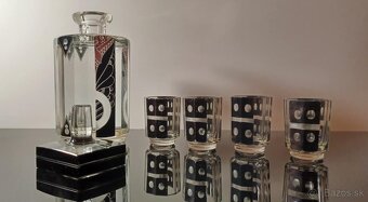 RESERVE. Luxusná stará karafa plus 4 poháriky Karl Palda - 3