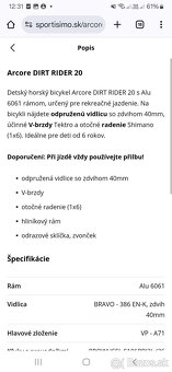 Detský bicykel Arcore dirt rider 20 - 3