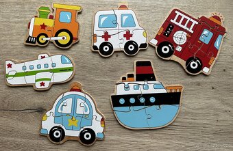 Drevené puzzle box Vozidlá(Small Foot) za 7EUR - 3