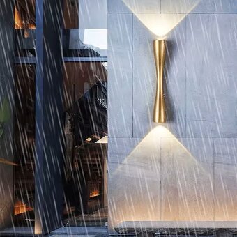 Minimalistická vonkajšia vodeodolná nástenná 16cm lampa IP66 - 3