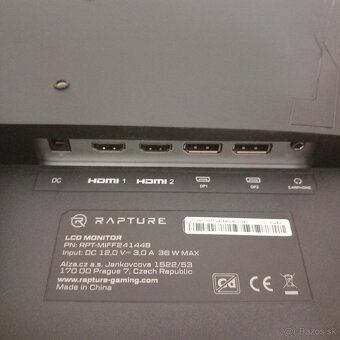 Monitor Rapture 23,8" VIDE - 240 Hz - 3
