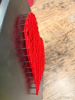 Predám 3D obraz - červené srdce - 3