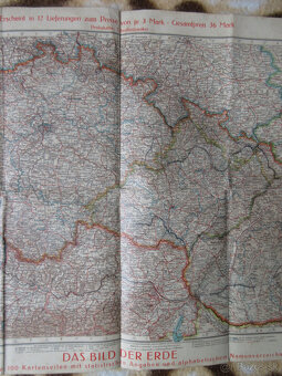 Mapa Československo r. cca 1930, je tam aj časť Slovenska - 3