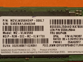 SSD 256GB M.2 PCIe NVMe SAMSUNG PM961 80mm - 3