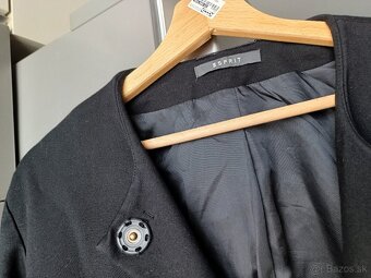 Esprit čierny prechodný kabátik-predĺžené sako S-M - 3