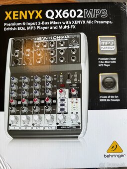 REZERVOVANÉ Behringer Xenyx QX602MP3 Analógový mixpult - 3