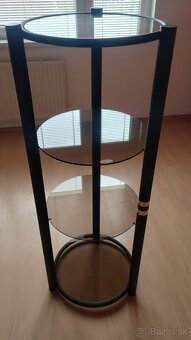 Predám štýlový stojan, poličku, s dymenným sklom - 3