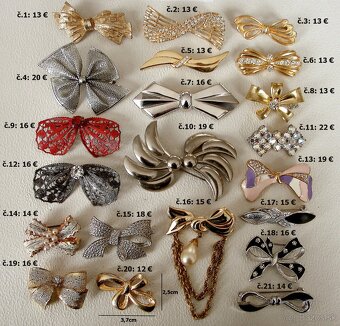 Starožitné a retro brošne - mašle - 3