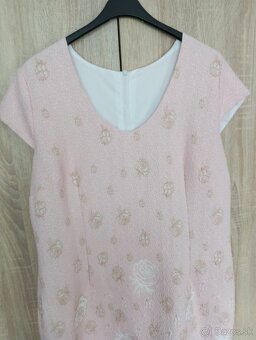 Ružové spoločenské šaty xxl - 3