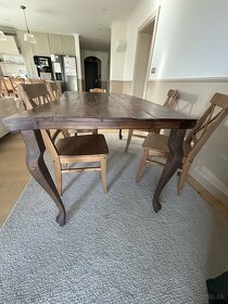 Jedálenský stôl z masívu a 4 stolicky IKEA - 3