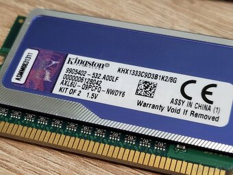 RAM Kingston blu. DDR3 2x 4GB 1333 MHz, CL9 - 3