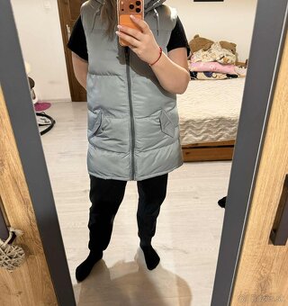 brave soul siva damska zimna predlzena teplucka vesta - 3