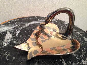 Labuť,mosadz 17x14cm - 3