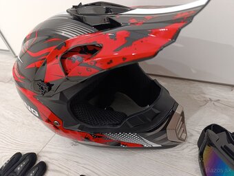 detská prilba na moto, + výbava - 3