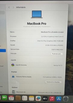 MacBook Pro i5-2,4 GHz, 2020, 4xTB3 s touchbarom - 3