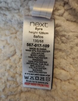 Dievčenská bunda NEXT v.128 - 3