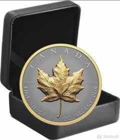 investičné strieborne mince - Maple leaf Ultra high relief - 3