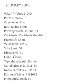 Komínový digestor Philco - 3