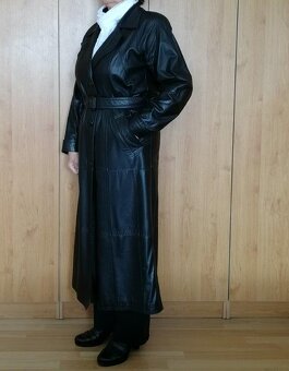 Luxusný kožený kabát v. 42/44 /+ 4 oblečenia zadarmo: modré - 3