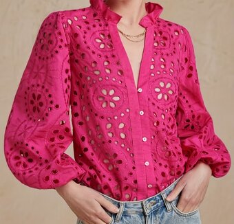 Madeirova blúzka ružová S - 3