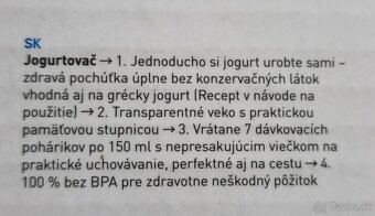 Jogurtovač na výrobu jogurtov - 3