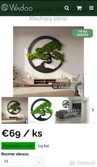 Machový obraz bonsaj - 3