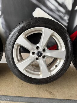 R17 5x112 Borbet + 225/50 zimné continental pneu - 3