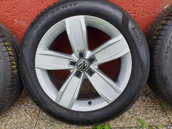 Alu disky VW 5x112 R17 + Letné pneu 215/55 R17 - 3