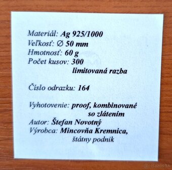 Pamätná medaila 675.výročie Mincovne Kremnica. - 3