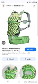 Nosič nuvolino active hipseat carrier 3v 1 - 3