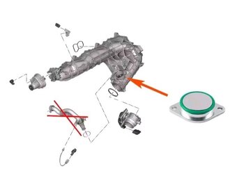 BMW zaslepenie EGR N57,N57S - 3
