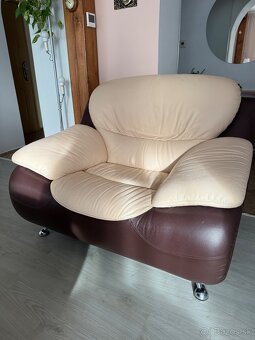 Gauč+ sklenený stôl - 3