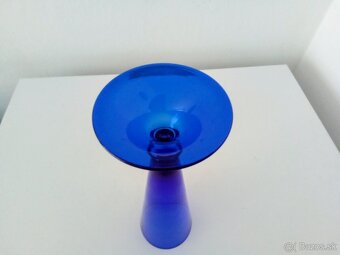 Modrá, skleněná váza - 3