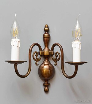 Párové vlámské apliky – nástěnné lampy - 3