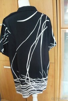 elegantná čierno-biela dámska blúzka - 3