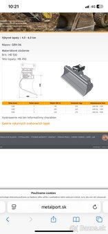 Hydraulická svahovačka 140cm na minibager 4-6t - 3