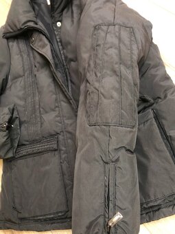 tepla bunda, husacie paperie,vel M - 3